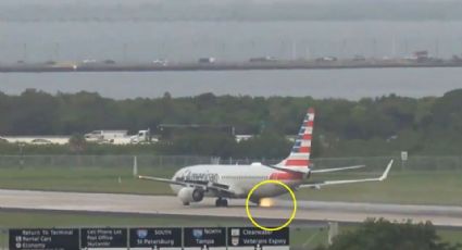 Video: Neumático de avión se incendia a medio despegue en Florida   