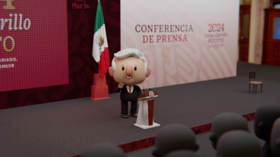 Animación 3D de Andrés Manuel López Obrador