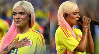 Así cantó Karol G el himno de Colombia en la final de la Copa América 2024