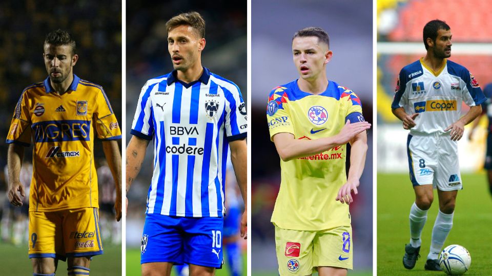 Luis García Fernández, Sergio Canales, Álvaro Fidalgo y Pep Guardiola durante su paso en la Liga MX.