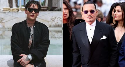 Christian Nodal y Johnny Depp posan juntos; fans destacan parecido entre ellos