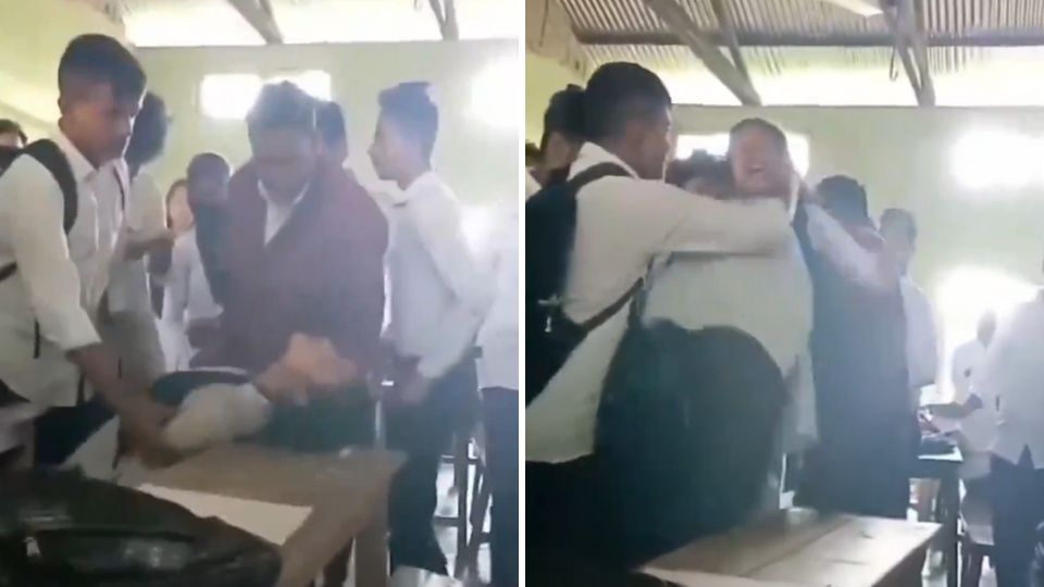 Supuesta posesión en salón de clases se hace viral en X