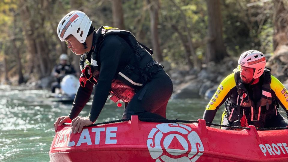 Elementos de Protección Civil en el río Ramos | Facebook / Protección Civil de Nuevo León