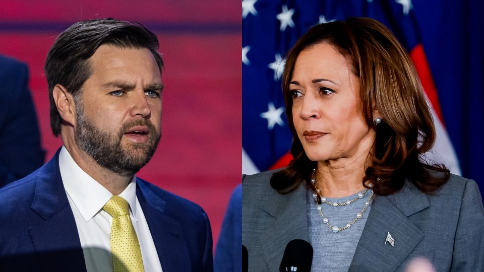 J. D. Vance y Kamala Harris.