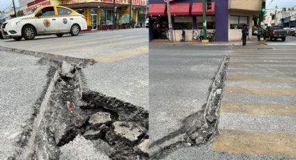 Obras en semáforos del centro de Monterrey pone en jaque a conductores y peatones