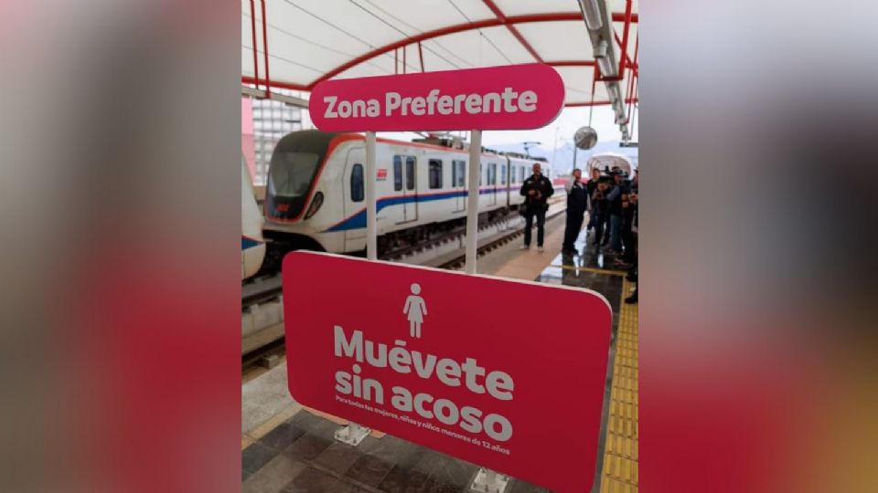 Delimitación para el uso del vagón rosa.