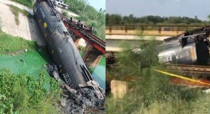 Se descarrila tren y derrama combustible en Tamaulipas