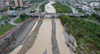 Crece caudal del río Santa Catarina en Monterrey