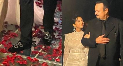 Esto valen los zapatos Philipp Plein que usó Pepe Aguilar en la boda de Ángela y Nodal