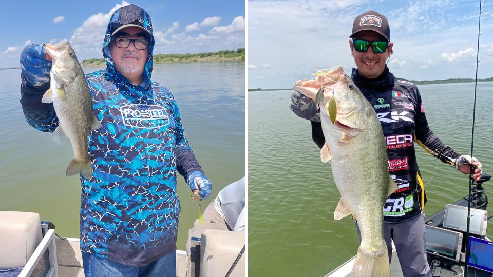 Pescadores capturan peces en la presa El Cuchillo | Facebook / Christian Berman y Chuy Morales Jr.