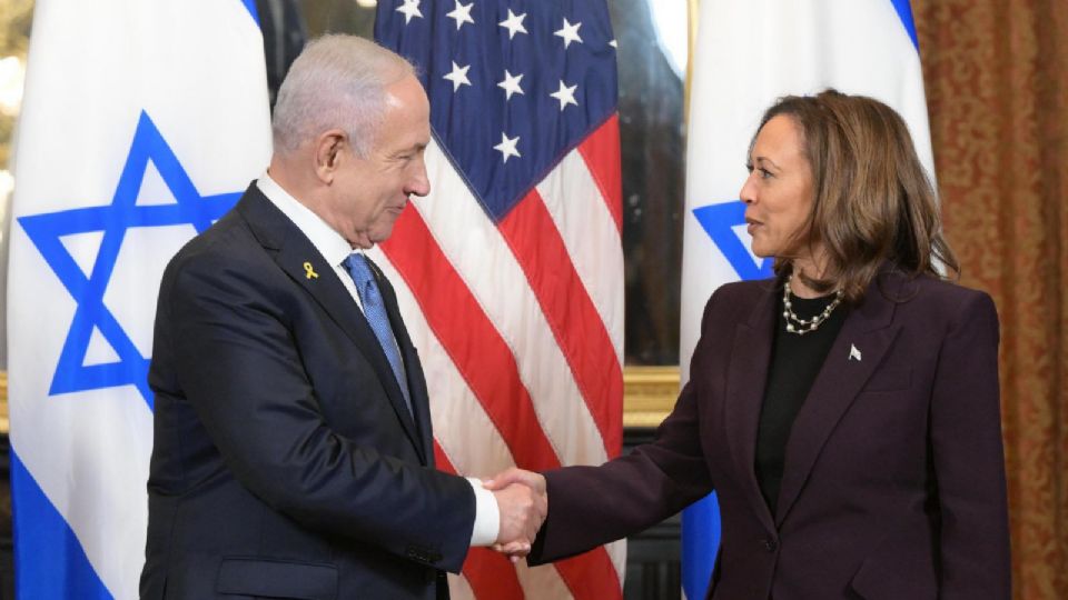 Kamala Harris y Benjamin Netanyahu, primer ministro de Israel.