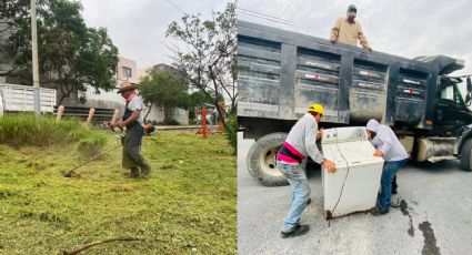 Inician descacharrización y deshierbe en Santa Catarina