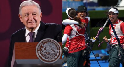 AMLO felicita a equipo femenil de Tiro con Arco por su medalla olímpica