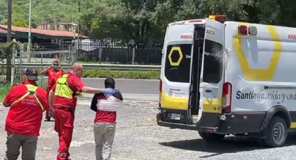 Trasladan a hombre en helicóptero a hospital tras accidente en sierra de Santiago