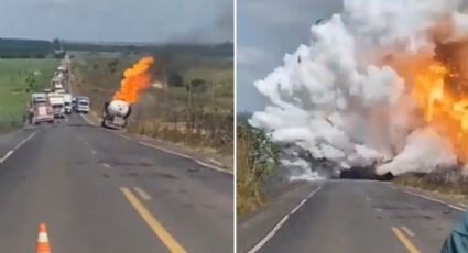 Video: Explosión de pipa deja 3 reporteros lesionados en Brasil