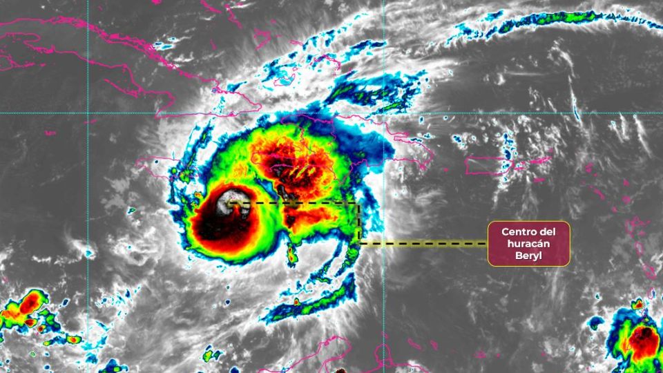 Huracán Beryl llegaría a Quintana Roo jueves en la noche o domingo en la madrugada