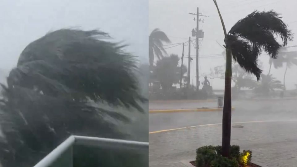 Fuertes vientos por el huracán Beryl en Jamaica.