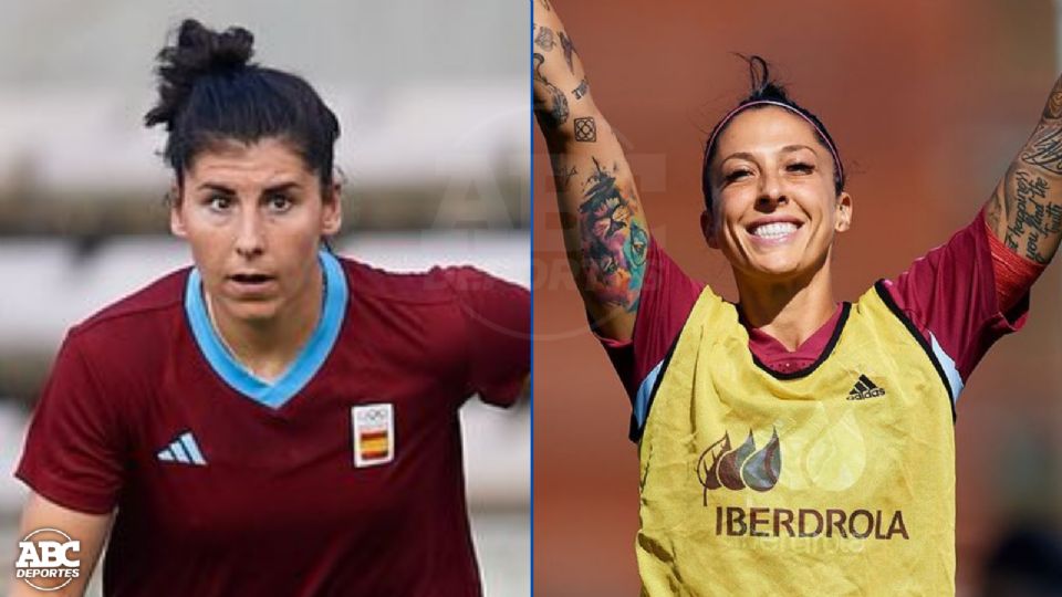 Lucía García y Jennifer Hermoso con la Selección Española en París 2024