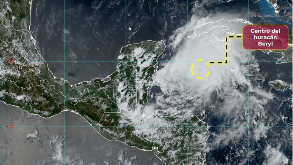 Huracán Beryl se degrada a categoría 2 | Conagua