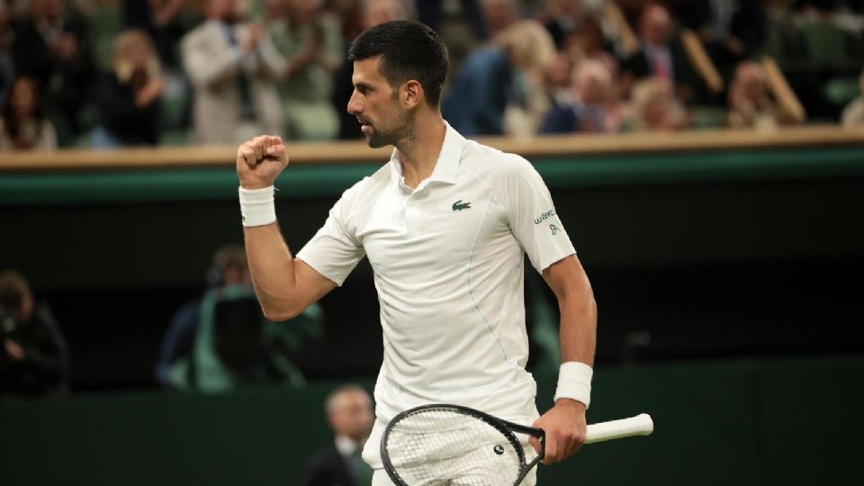 Novak Djokovic en Wimbledon 2024.