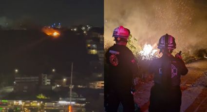 Luchan contra incendio en la Loma Larga