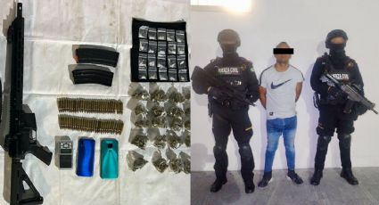 Arrestan a un hombre armado que traía drogas en Escobedo