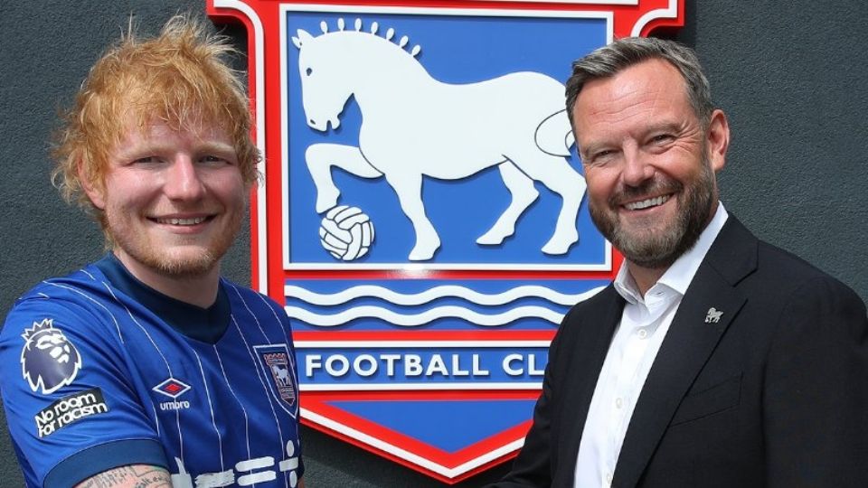 Ed Sheeran tendrá acciones en el Ipswich Town.