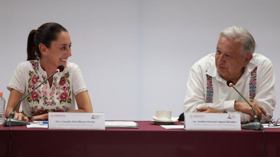 El presidente Andrés Manuel López Obrador y la presidenta electa, Claudia Sheinbaum.