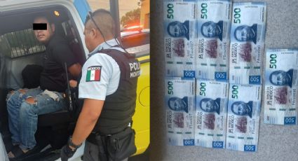 Detienen a hombre por intentar hacer depósitos bancarios con billetes falsos en Monterrey