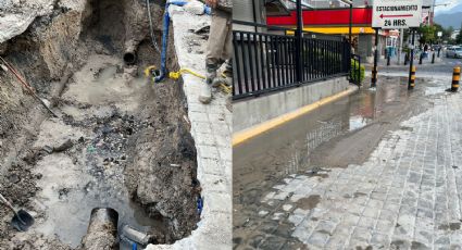 Fuga provoca recorte del suministro de agua potable en el centro de Monterrey