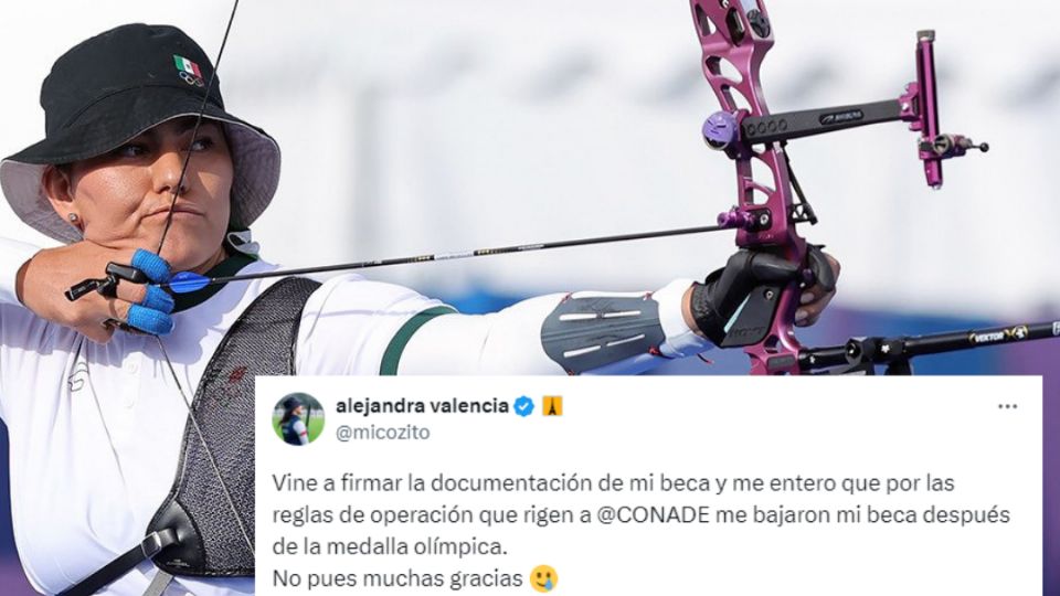 Alejandra Valencia denunció una disminución en su beca deportiva.