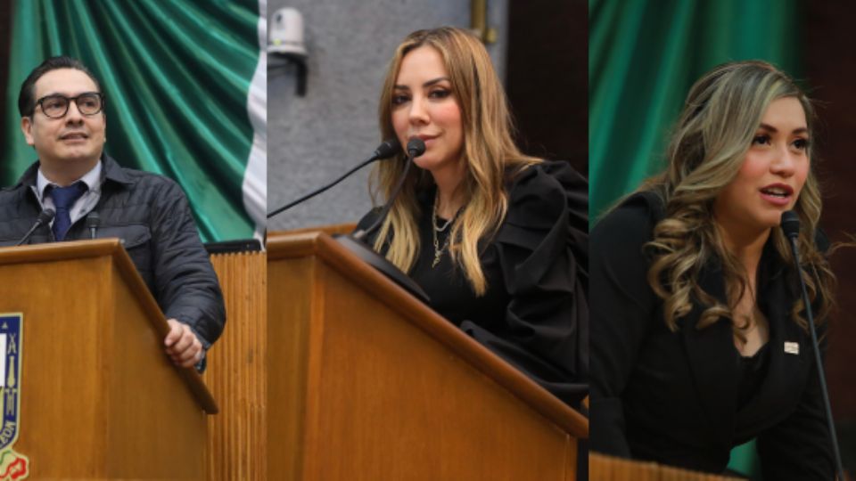 Eduardo Gaona (Movimiento Ciudadano), Perla Villarreal (PRI) y Anylú Bendición Hernández (Morena).