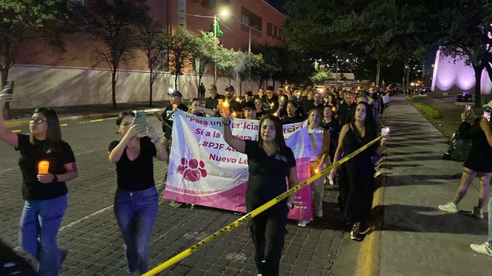 Marcha en Macroplaza.