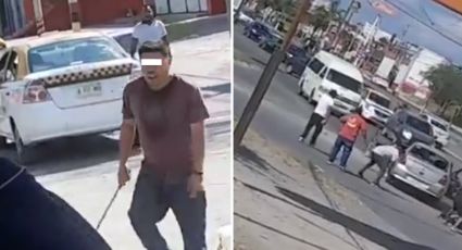 Hombres protagonizan riña a pedradas y con machete en Juárez; hubo un atropello