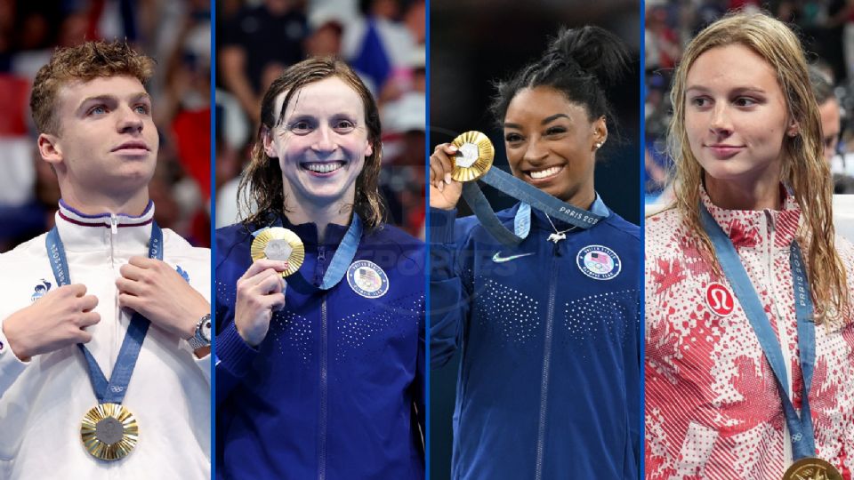 Léon Marchand, Katie Ledecky, Simone Biles y Summer McIntosh dominan los Juegos Olímpicos de París 2024.