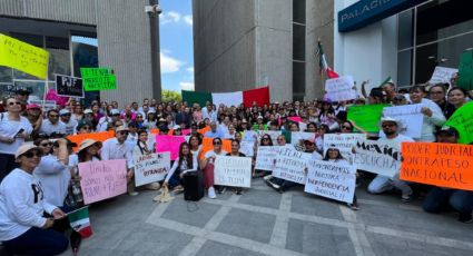 Protestan por segunda vez en el día contra la reforma judicial en NL