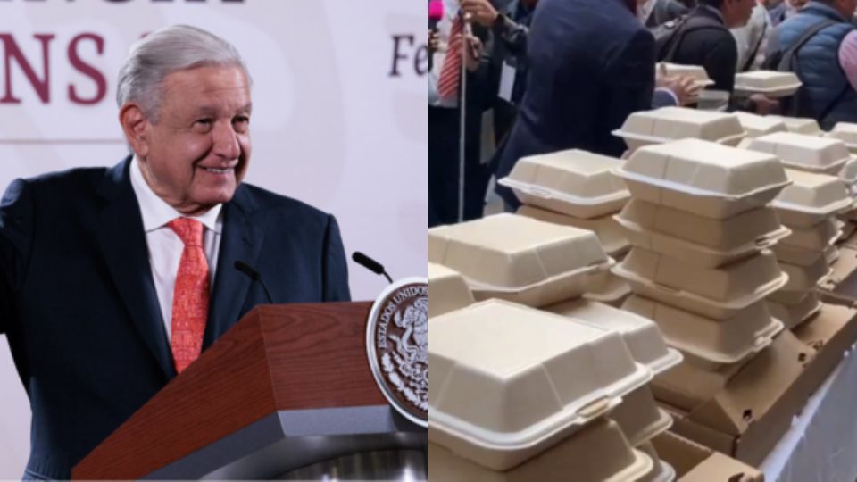 Periodistas y youtubers hacen fila por almuerzo al concluir la mañanera de López Obrador