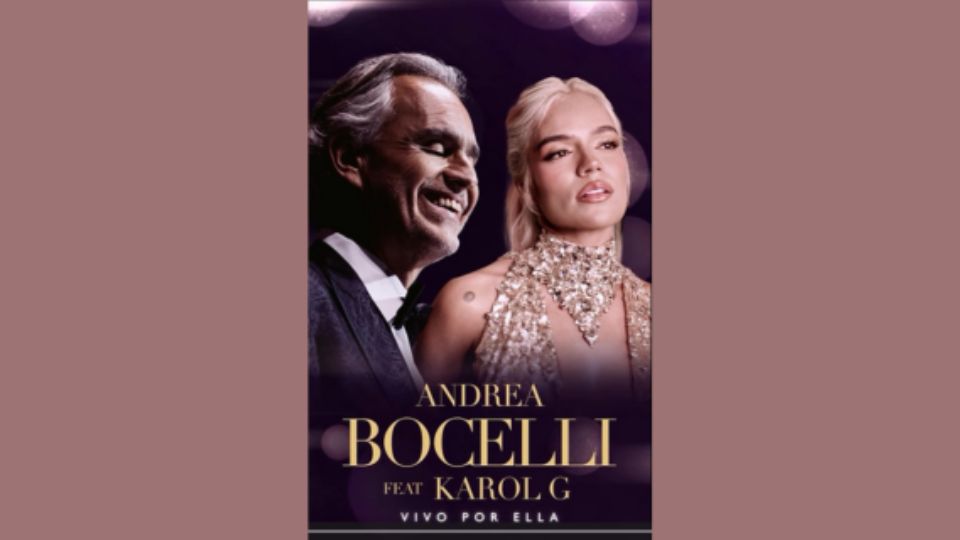 Karol G y Andrea Bocelli presentan nueva versión de ‘Vivo por Ella’.