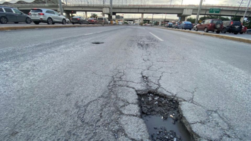 Avenida Sendero en los límites de San Nicolás con Escobedo.