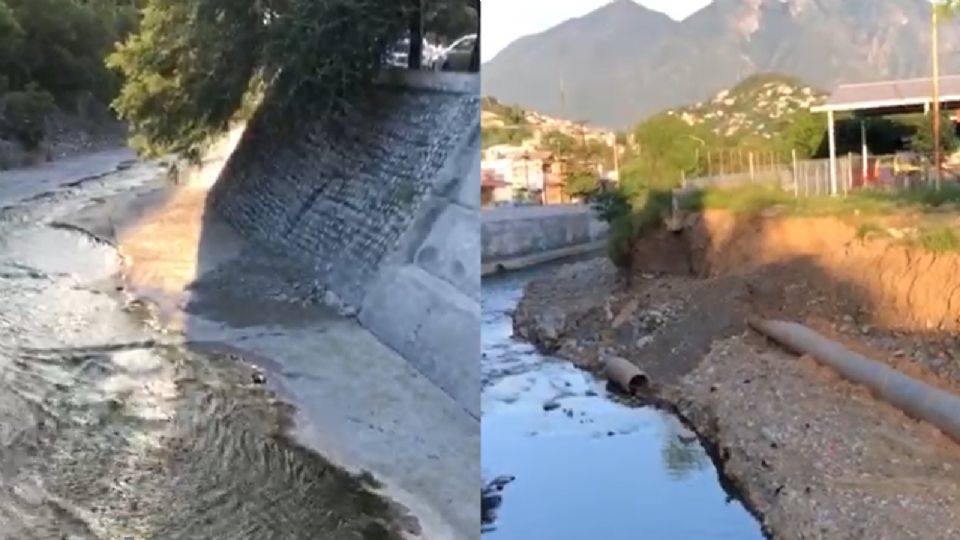 Fuga de aguas negras en el arroyo Seco.