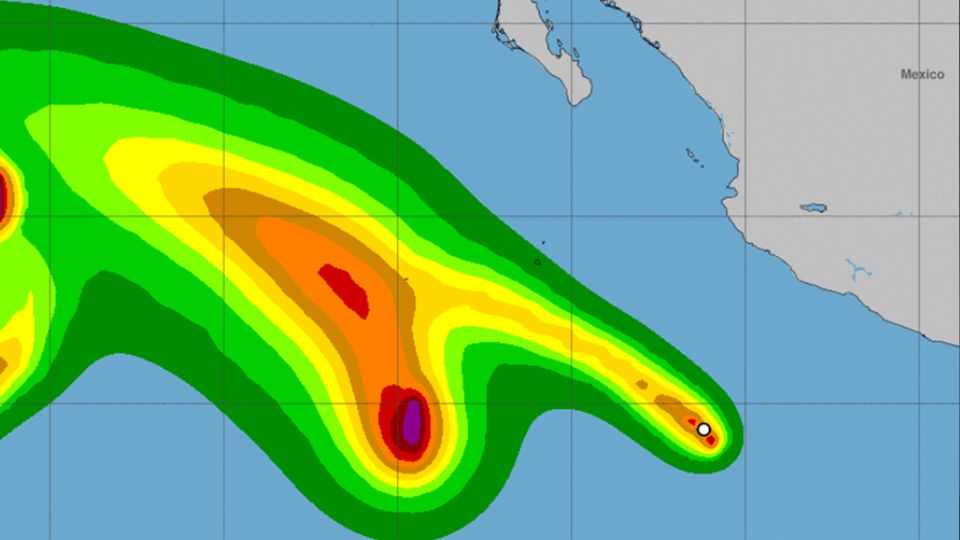 Tormenta tropical Fabio en el Pacífico mexicano