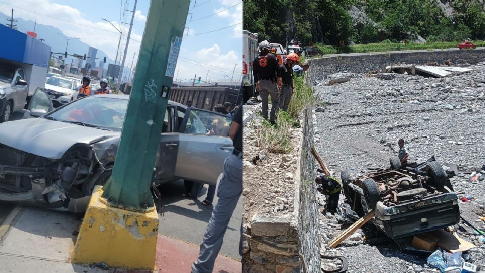 Accidentes viales en Monterrey.