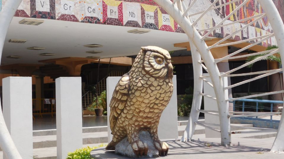 Búho, mascota de la Facultad de Ciencias Químicas.