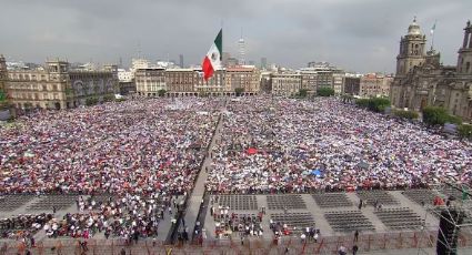 Simpatizantes llenan zócalo capitalino para oír último informe de AMLO