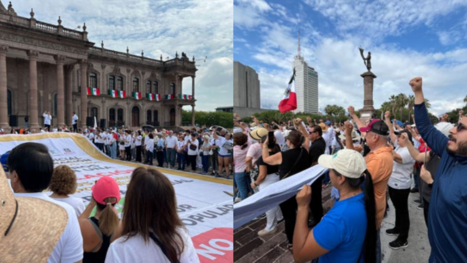 Trabajadores del Poder Judicial piden al Congreso de NL rechazar reforma.