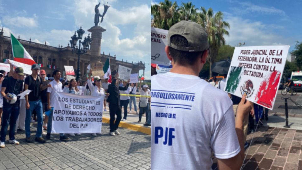 Protesta del Poder Judicial incluye a menores de edad.