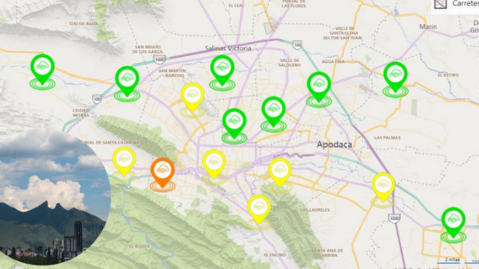 Se registra variada calidad del aire en Monterrey.