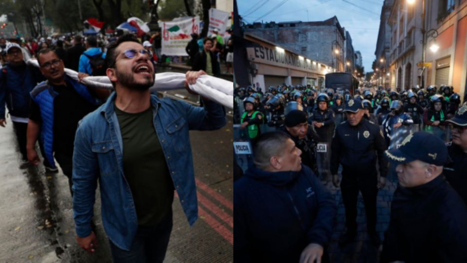 Opositores a la Reforma Judicial continúan protesta en sede alterna del Senado.