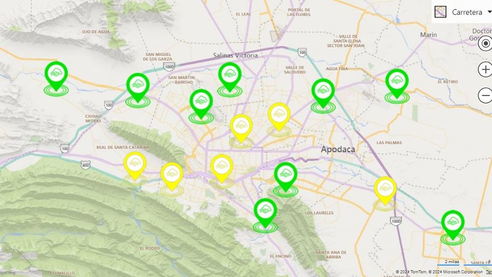 Estaciones de monitoreo ambiental de NL.