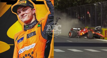 ‘Checo’ pierde el podio por contacto con Sainz; Piastri gana en Azerbaiyán